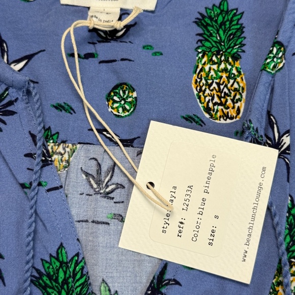 BeachLunchLounge Women's Pineapple Dress, NWT, Size Small, Lightweight, Summer - Picture 5 of 11